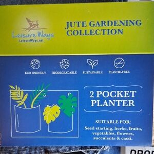 JUTE GARDENING COLLECTION 2 POCKET PLANTER